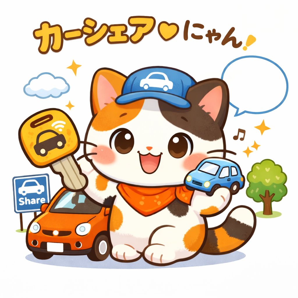東京カーシェアキャラクター登場。カーシェアにゃん！